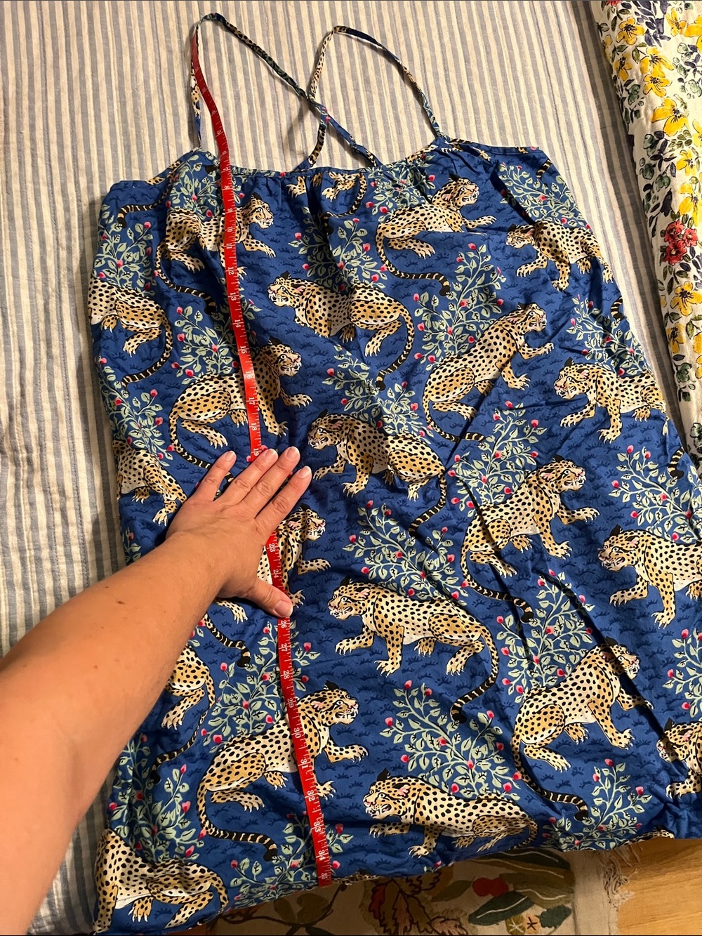 Printfresh Royal Blue Leopard & Floral Sleep Cami - Picture 7 of 9